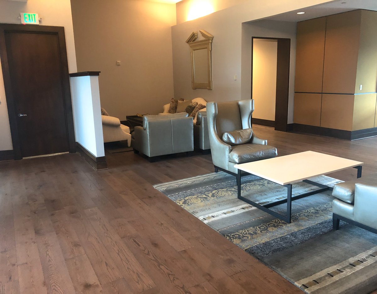 Southerncpt's tweet photo. Southern Carpet completed last month, the flooring coverage of @WettermarkKeith new office space in Birmingham, AL.
Carpet tile and hardwood by @MohawkGroup
#Southerncpt https://t.co/Mph0peAYet