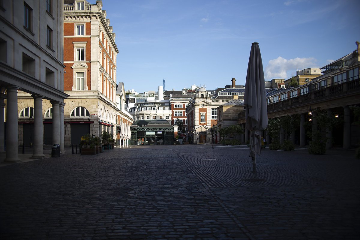 Bow Street.(Covent Garden has been deserted - quite lovely in a strange way. In normal times, if you walk Covent Garden at 5 or 6 in the morning it's quiet like this; over the Covid period apparently all of the time)