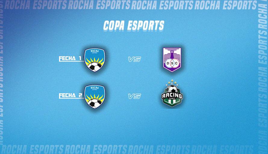 RochaFCeSports's tweet photo. Hoy comienza la #COPAESPORTS de @FUFVeSports  debutamos frente a @EsportsDefensor y cerramos la noche frente a @RacingeSports dos partidos muy dificiles contra equipos de primer nivel , grupo mas que complicado buscaremos estar a la altura y sumar experiencia de cara a la liga. https://t.co/kXGfXBUHGp