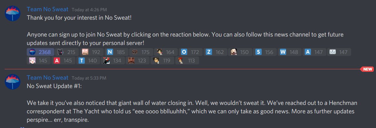 Ifiremonkey No Sweat Update 1 We Take It You Ve Also Noticed That Giant Wall Of Water Closing In Well We Wouldn T Sweat It We Ve Reached Out To A Henchman Correspondent