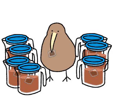 皆麦茶が好きなんだと勘違いしてたくさん作ったキーウィ 