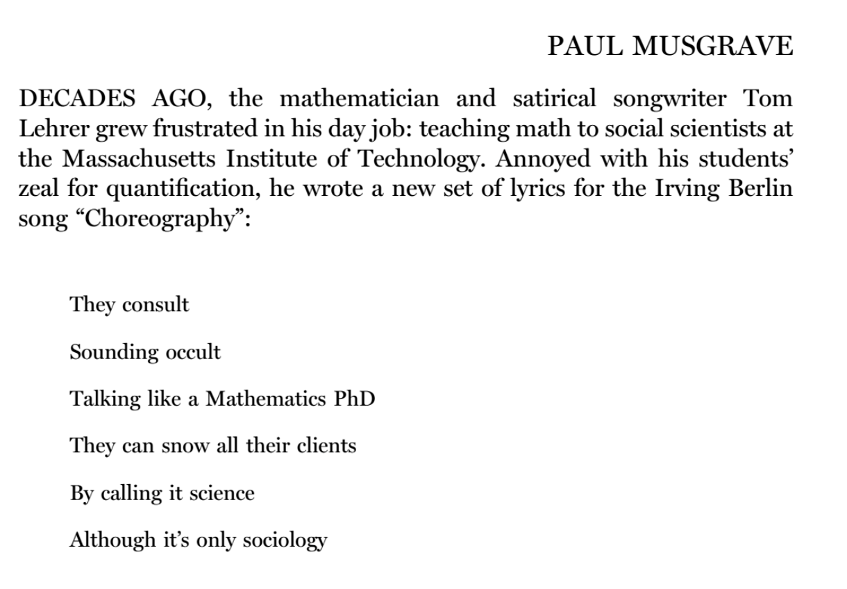 Paul Boo State Voter Musgrave On Twitter How Many Essays In The Relevance Debate In International Relations Begin With Tom Lehrer Lyrics Only The Best One Https T Co 5kpekuphtl Https T Co Bc8pyv3kpy Public domain is where all this property belongs, so other artists can use it for inspiration. twitter