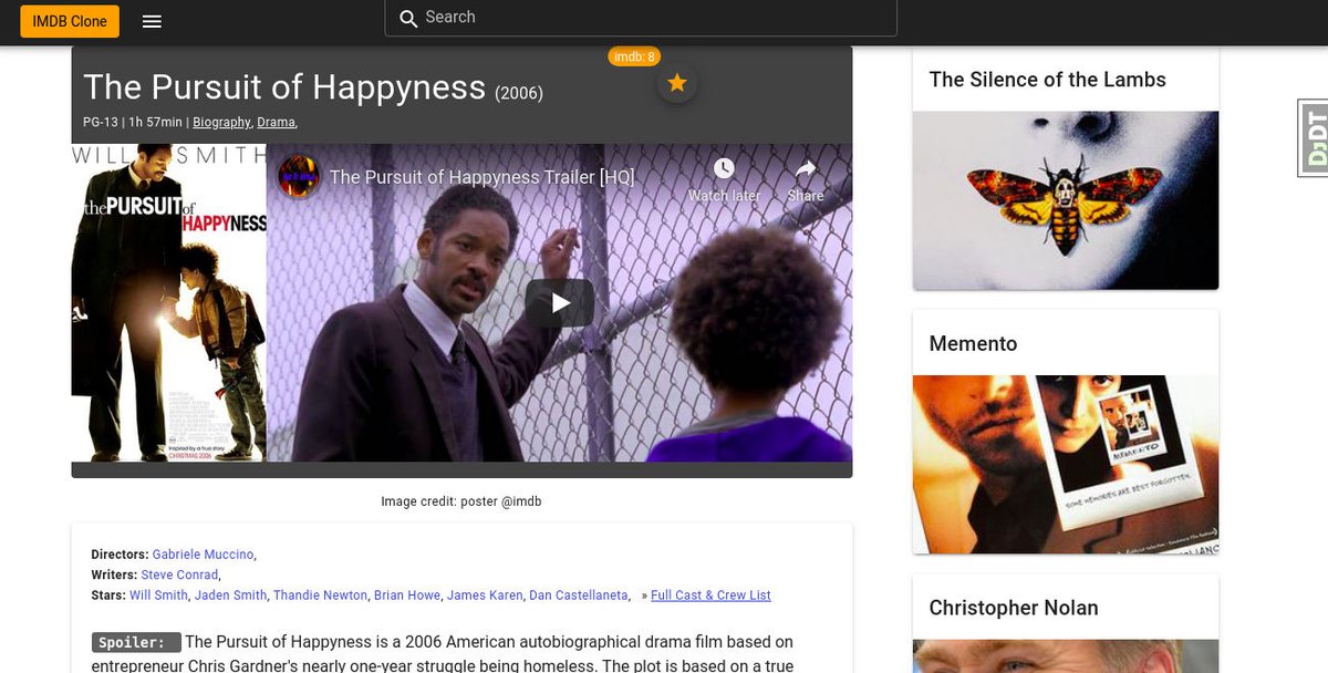 pydatageek's tweet image. A simple IMDB Clone repository, lovely coded with python & django / vue. Ready to use for learning purpose with real 'dummy' data
github.com/pydatageek/imd…
@ThePSF @djangoproject @vuejs @IMDb