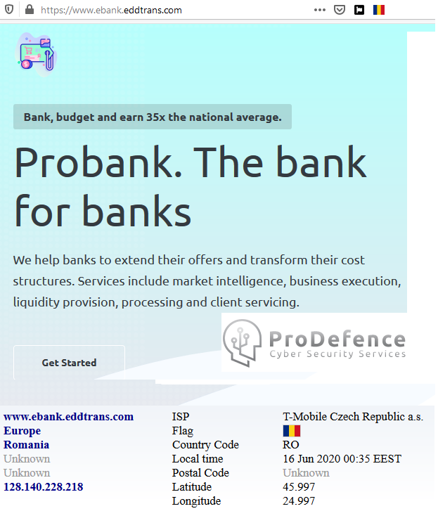 AlexProdefence's tweet photo. Pagina falsa Probank.
ISP Romania
#phishing
#probank
#romania
#prodefence
#cybersecurity https://t.co/7B0OS0q6eL