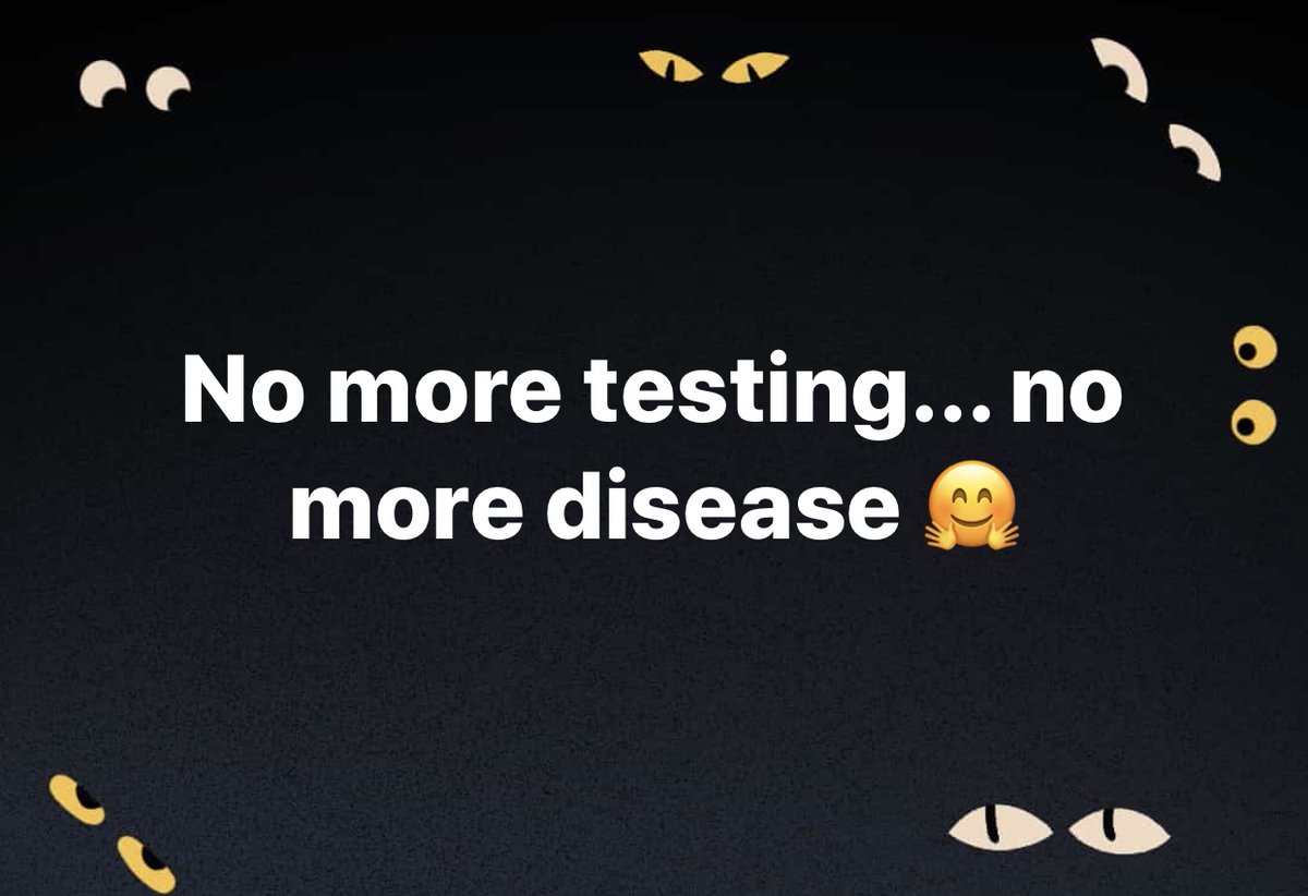 TedRubin's tweet image. No more testing... no more disease 🤗