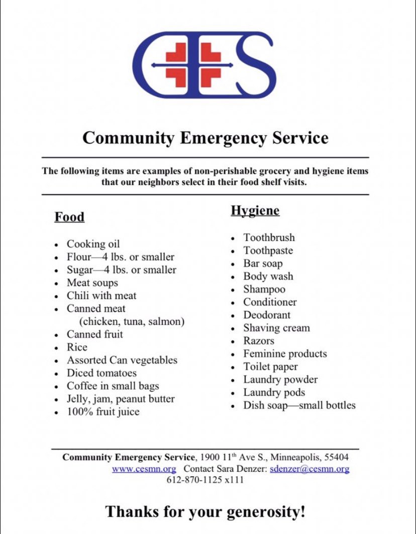 plhsbsu's tweet image. On Juneteenth (June 19th) we are hosting a food drive at Prior Lake High School. All items go to the Community Emergency Services here in Minneapolis! We hope you guys will stop by and drop off what you can. We’ll be there 10AM-2PM!