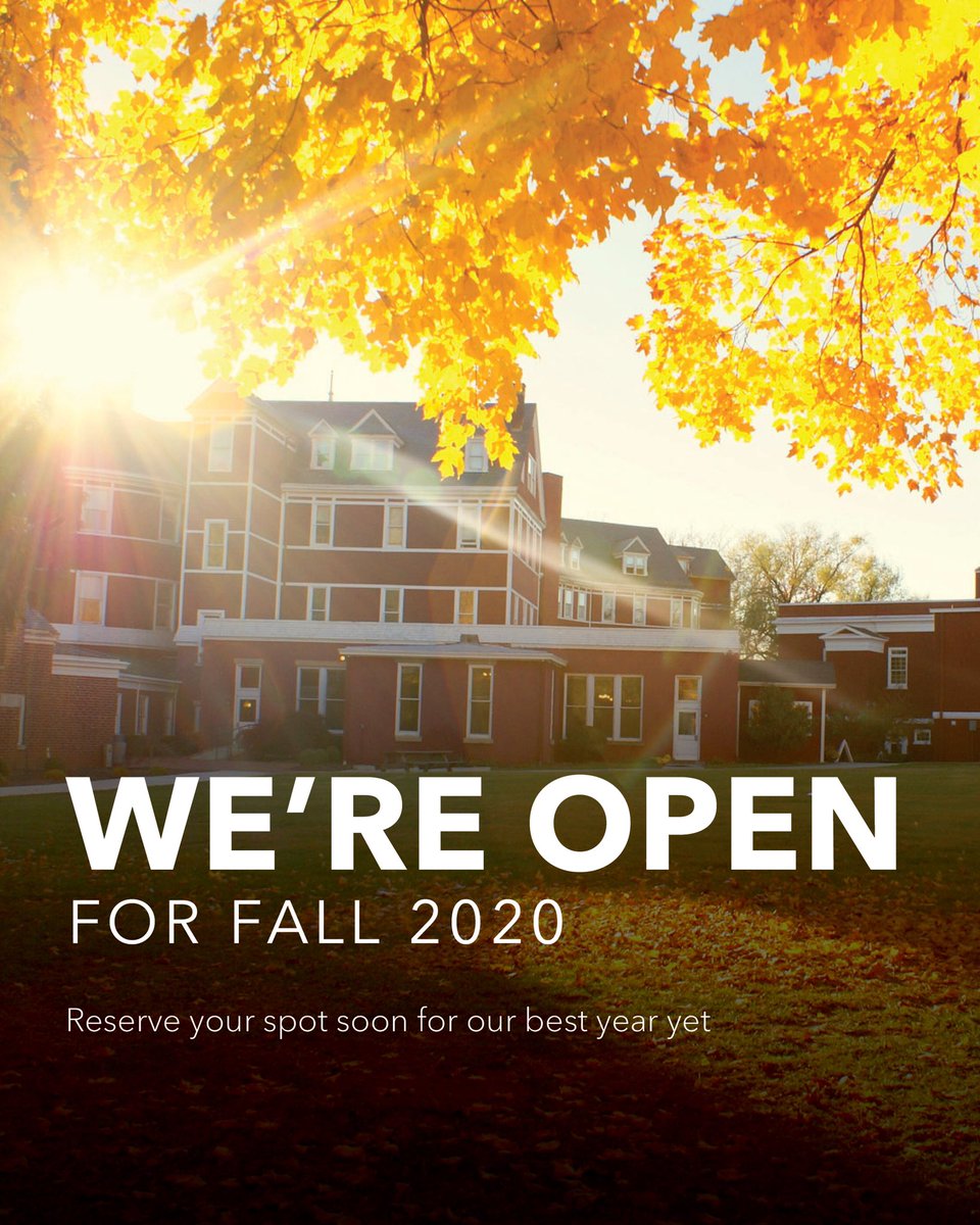 svuedu's tweet photo. We’re Open! Today we are pleased to announce our plans to open the Fall 2020 semester for on-campus instruction! Click the link below to read the letter about our plans to open in the fall. ⚔️🍁⁣#svuedu 
⁣
➡️ https://t.co/xJsqVdOs87 https://t.co/Ho8IszEot6