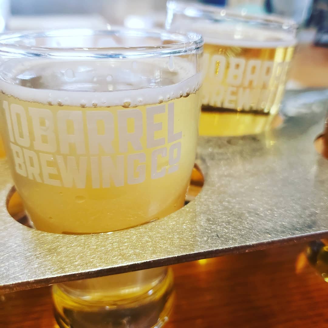 A beautiful flight of beers at @10barrelbrewing in Denver last weekend. #beer #beerlover #beerflight #10barrelbrewing #RiNo #denverbrewerytour #tryallthebeers