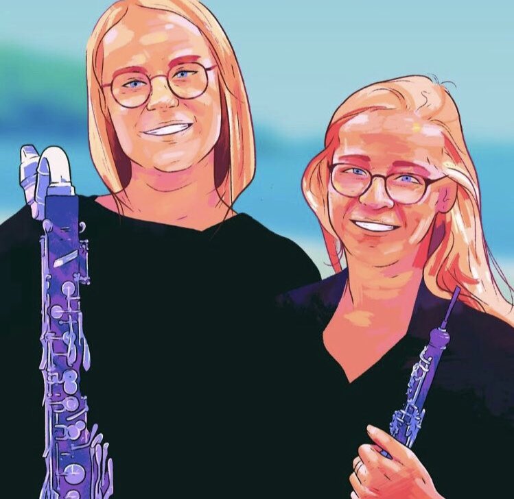 Hacha Duo - releasing our first album very soon to an online platform near you - watch out! #female #musicians #newmusic #contemporary #arts #launch #london #abstract #creatives #bassclarinet #wearebuffet #silversteinworks #mylegere  #coranglais #loree #oboe #hautbois