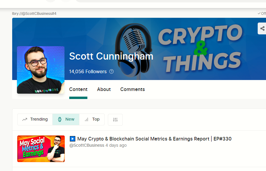 ScottCBusiness's tweet photo. Hit 14k followers on @LBRYio which according to LBRYnomics, makes me the 26th top channel on LBRY. Thank you everyone for your continued support! https://t.co/Sqd77zACao