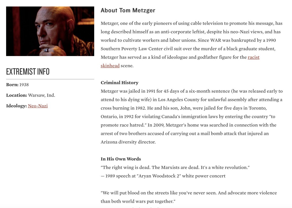 NOI, under Farrakhan, maintains an open partnership with white supremacist Tom Metzger. And in the last decade, the American Nazi Party website established a "Non-Aryan Sympathizer Page," offering "a means for non-whites to aid in our struggle" with mail-in contributions.