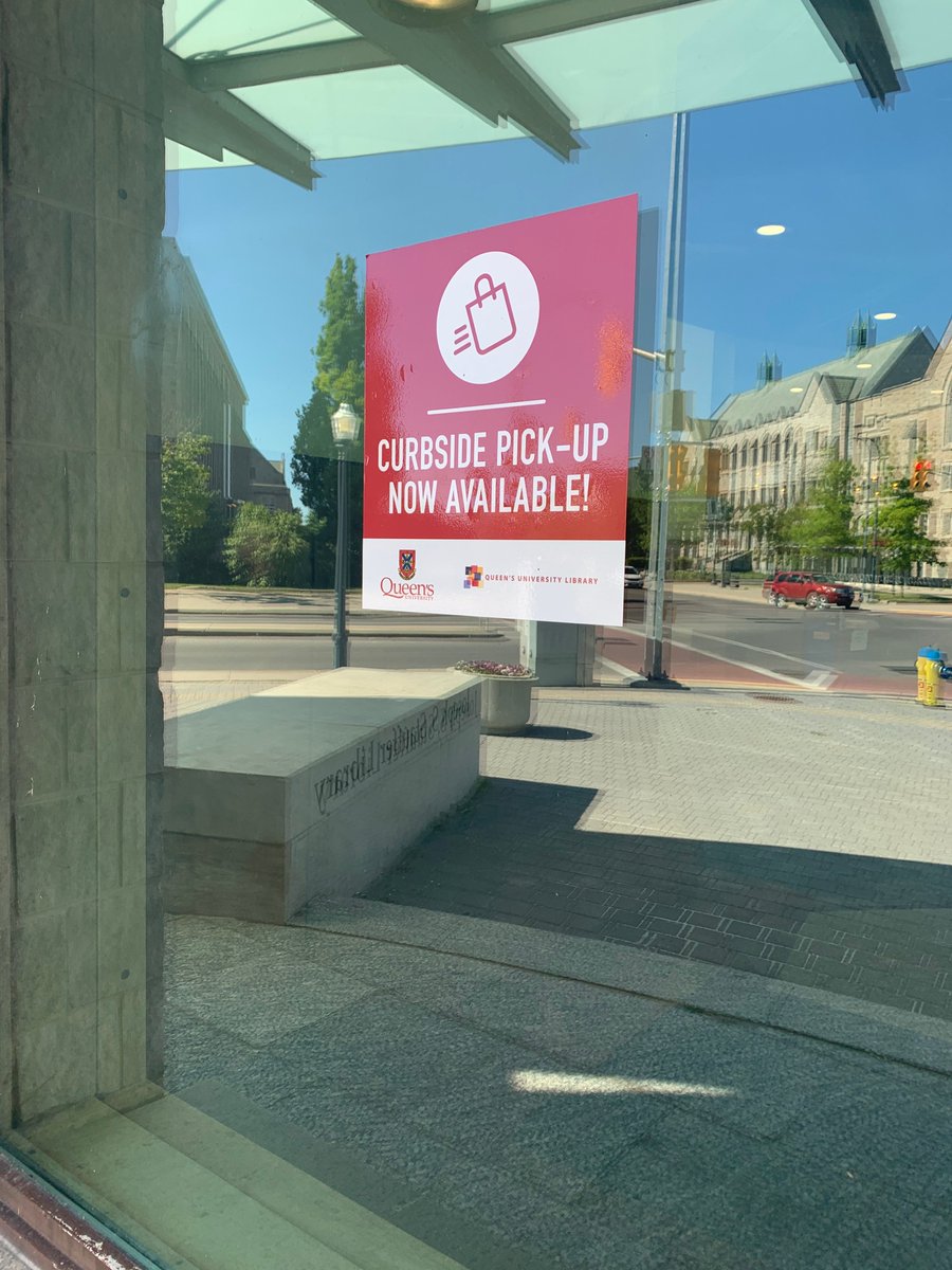 Queen's University to begin curbside pick-up at library amid Ontario's Phase 2 reopening plan. Specific request protocols will still need to be followed: library.queensu.ca/help-services/…. While the KPL maintains limited access to its space, Stauffer does not allow access yet #ygk #queensu