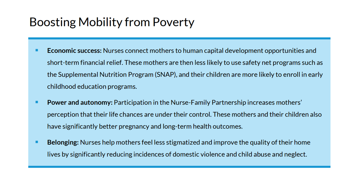 A new report from <a href="/urbaninstitute/">Urban Institute</a> highlights NFP as a program that promotes mobility from poverty. Thank you for pointing to the #evidence while also elevating the voices of NFP #moms in South Carolina. 

urban.org/sites/default/…