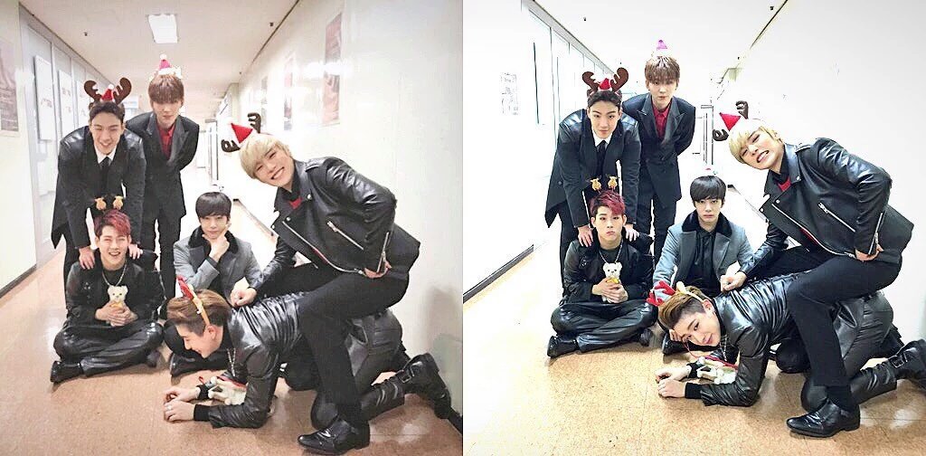 So, while not technically carrying him, I just want to keep bring back these 2015 Christmas photos they did 