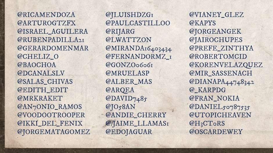 Chivas's tweet photo. 🚨 ¡114 Años, 114 Ganadores! 🔵⚪️🔴

🎉 ¡Muchas gracias a todos los que nos compartieron su #ReliquiaSagrada! 📜 🎁

⚠️ Si apareces en esta lista y aún no has mandado tu dirección, ¡revisa tus DMs! Tienes hasta el jueves a las 2pm para enviar tus datos. https://t.co/FIkRMGRd0F