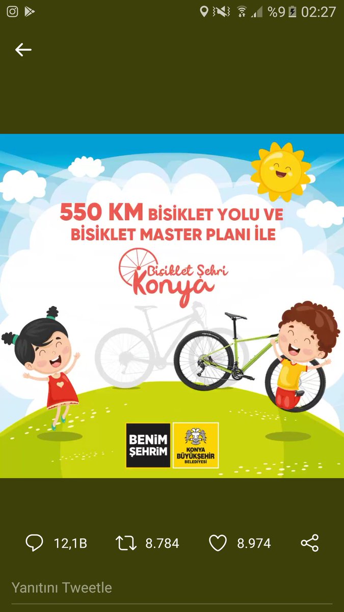 Bisiklet şehri Konya