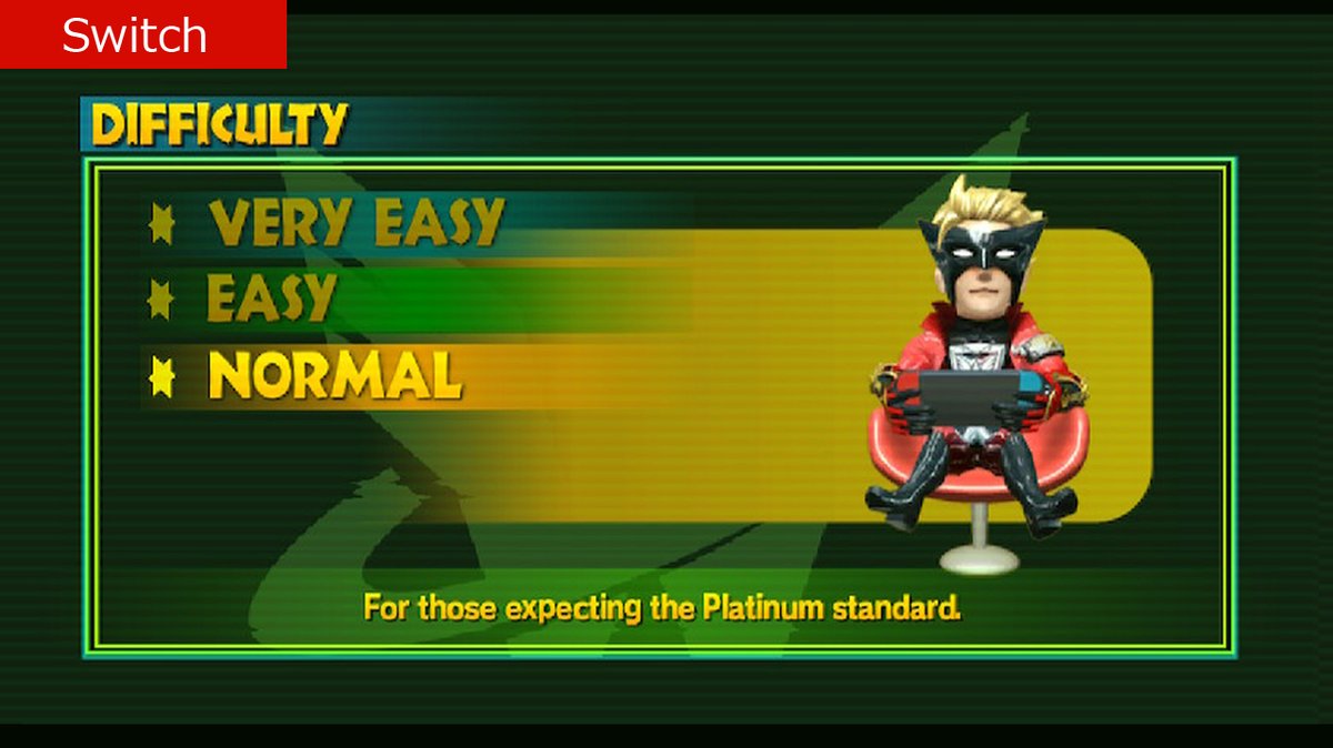 Takanori Special  #TW101R Report No. 3We've added the "Platinum standard" to the difficulty to warn people that our "normal" can be harder than some other games.We've also changed the controller depending on the gaming platform (and the angle of Wonder Red's hair)!