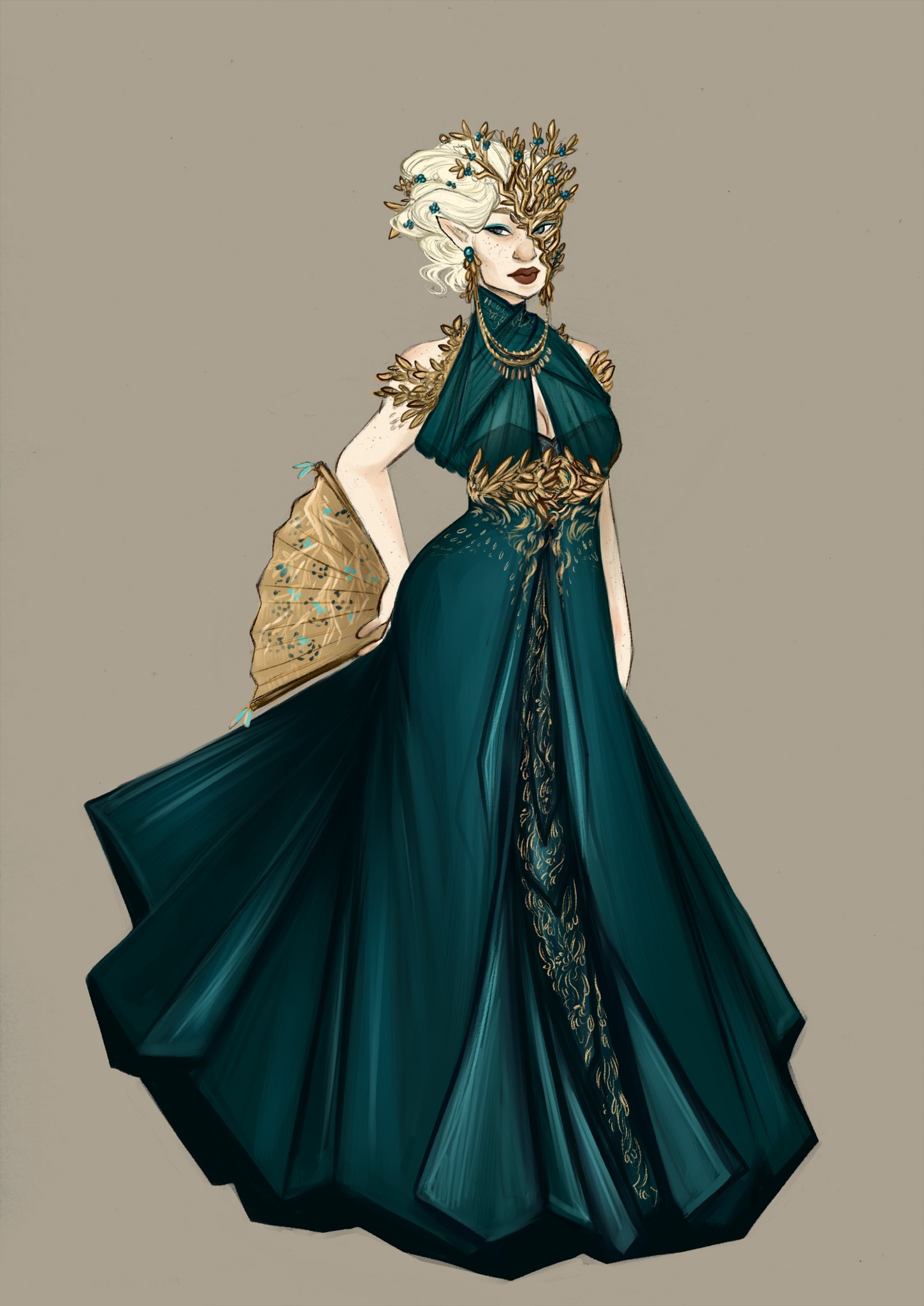 Forest Fantasy Ball Gown · Creative Fabrica