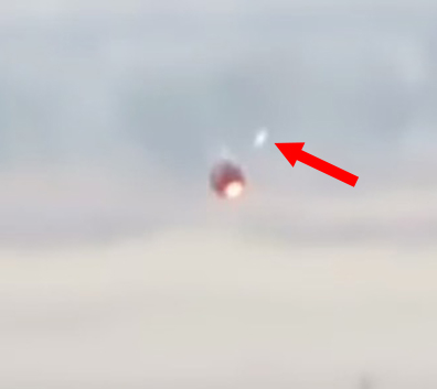 This is a completely unknown missile used in Syria.It has no flying surfaces (wings or elevators), no visible means of propulsion and a radio antenna (red arrow).If you change the radio frequency millions of times per second, the missile can't be jammed.