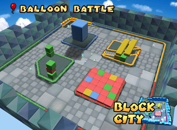 Overview of Block City from Mario Kart: Double Dash!!