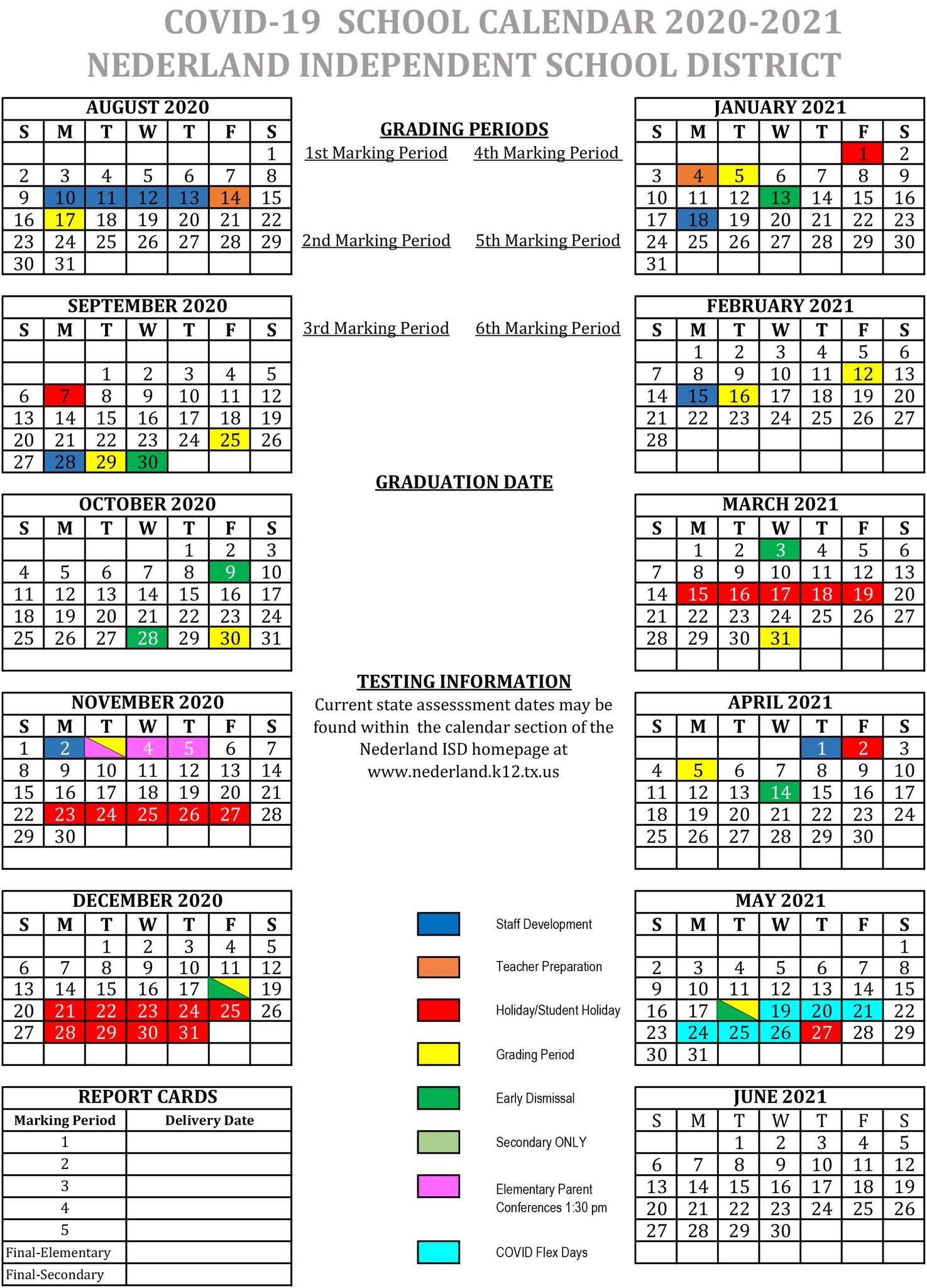 Nederland Isd On Twitter During The Regular Board Meeting On June 15 2020 The Nisd Board Of Trustees Approved An Updated Calendar For The 2020 2021 School Year That Allows For Flexibility For