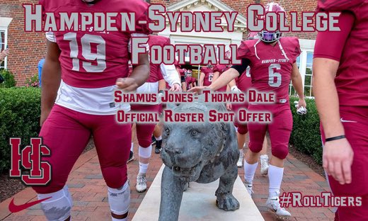 Shamus Jones (@shamus_jones) on Twitter photo Excited and blessed to receive and offer from Hapden-Sydney College!π
#rolltigers <a href="/indELIble173/">Eli Wicklund</a> <a href="/TopKnight44/">Kevin Tucker</a> Excited and blessed to receive and offer from Hapden-Sydney College!π
#rolltigers <a href="/indELIble173/">Eli Wicklund</a> <a href="/TopKnight44/">Kevin Tucker</a>