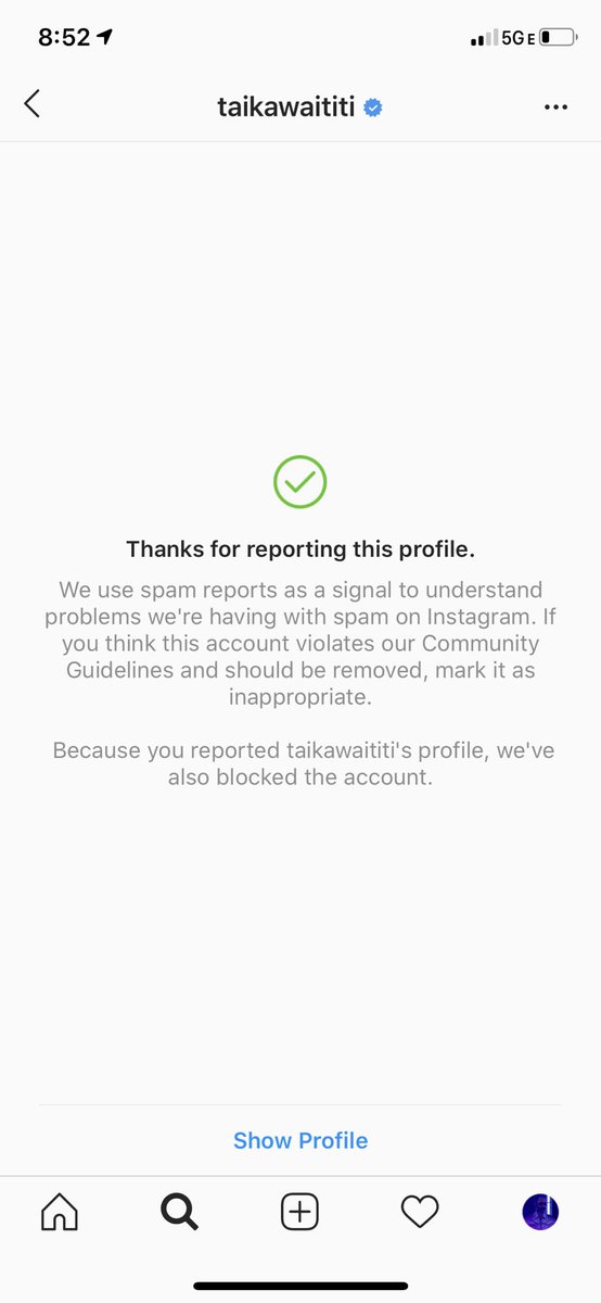 I accidentally reported someone on instagram