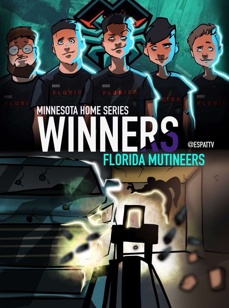 My illustration of the winners of last nights <a href="/CODLeague/">Call of Duty League</a> #MinnesotaHomeSeries tournament.. The Florida Mutineers We at <a href="/EspatTv/">ESPAT TV</a> family wanted to honor the group with this art #FearTheDeep <a href="/Mutineers/">Mutineers</a> <a href="/Owakening/">Joe</a> <a href="/FrostyBB/">bradley</a> <a href="/ColtHavok/">Colt</a>