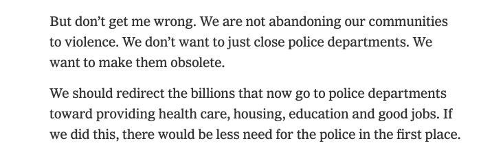 Kaba has an immense work ethic for housing, education, mental health, DV victim advocacy and many other types of city, county and state level policies, esp in Chicago and NY. The heart of her argument is often what money she thinks would be effective policy. it's very specific