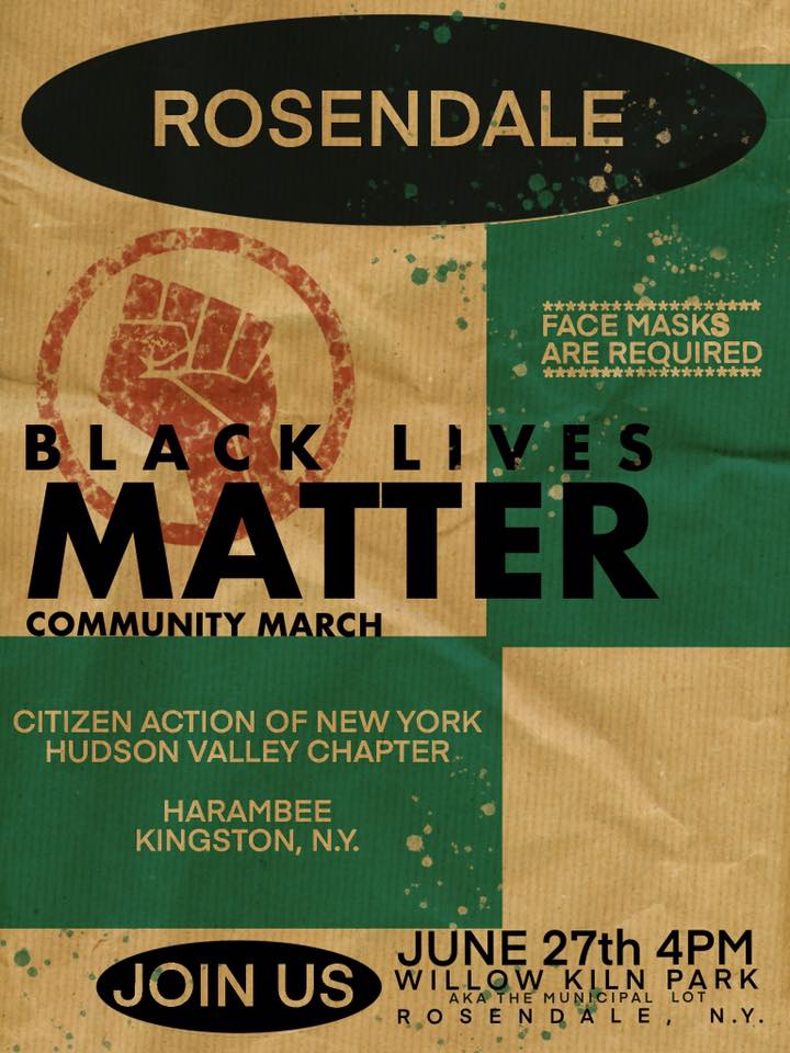 This time is a pivotal moment in history, a time for us to band together in peace and unity, to join in love for our Black community. It’s time for Rosendale (NY) to join the chorus, #BLACKLIVESMATTER! facebook.com/events/6760192…