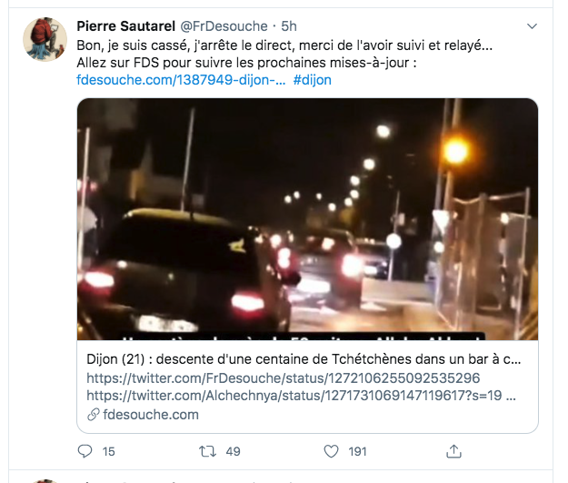 Thread By Macglandieres So Chechens Have Been A Trending Topic All Day In France Because Of Massive Street Fights In Dijon Between Young Chechens From All Over The