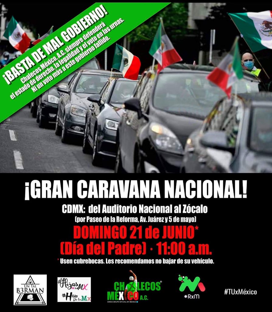 FerBetancourt9's tweet image. Recuerden que el 21 de junio tenemos una cita. No pueden faltar a la ¡GRAN CARAVANA NACIONAL! 

Recuerden llevar una bandera de México. 🇲🇽 

Unidos somos más fuertes 👊🏼
#HijosDeLaMx
#HijasDeLaMx 
@AleMoranChMx