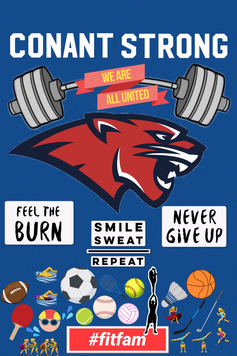ConantCoedCheer's tweet photo. Way to put in work Cougars‼️The Workout with Coach A had over 111 athletes!!! Mondays we show up!! 😼💪

#ConantStrong #StrongerTogether #WorkoutFromHome #FitFam #Goals #MotivationalMonday #ConantCougars 

@conantathletics https://t.co/9E4MPb55lF