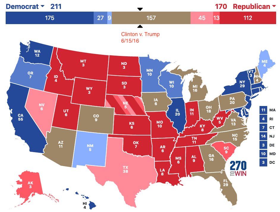 Speaking of turning out, remember that polls can CHANGE, as we see from the polling maps of June 2016 and Election Day. Whatever the polls say, they don’t mean anything unless you show up and VOTE!So in closing, VOTE VOTE VOTE VOTE VOTE!!!