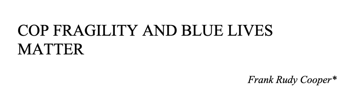 209/ "Blue Lives Matter emphasizes that police officers are subject to violence from criminals. Shifting the vulnerability in this way suggests that police vulnerability trumps black vulnerability... it is a solipsistic 'put the focus back on us' move."