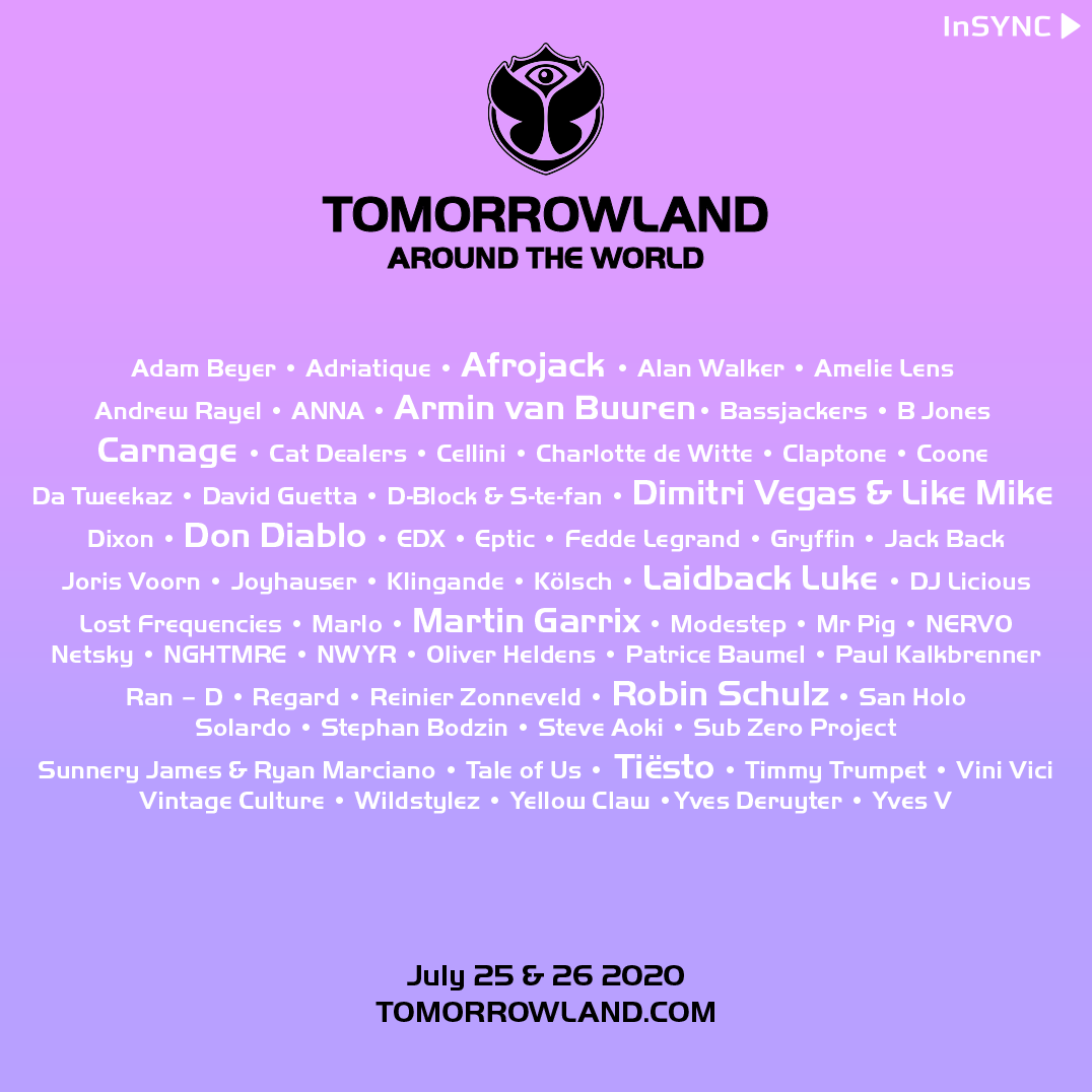 InSYNC_platform's tweet photo. The @tomorrowland lineup 🔥🔥🔥 TICKETS GO ON SALE THIS THURSDAY, 9 AM EST!!!!

#Tomorrowland #MusicMonday 
#SoundofTomorrow #MusicFestival https://t.co/awWsVcMyi6