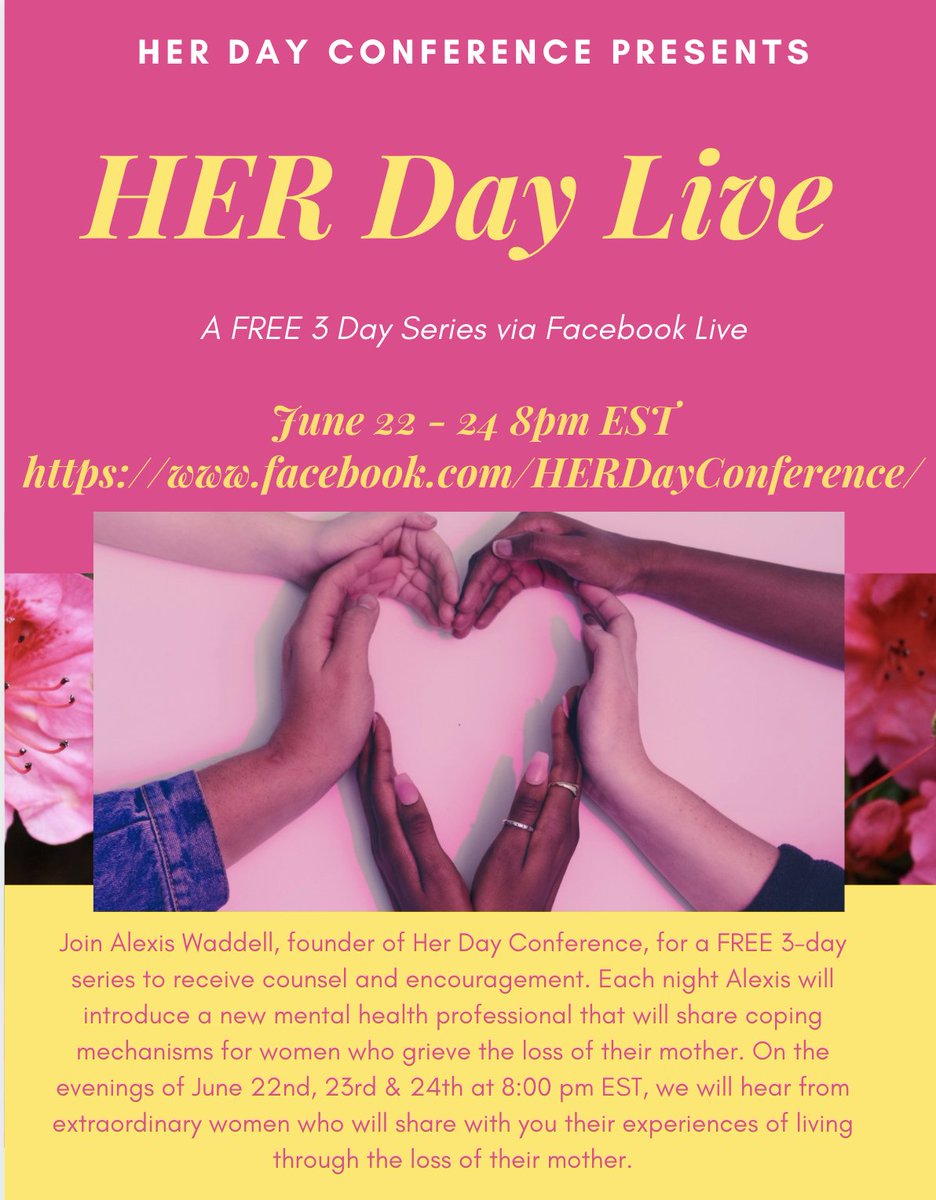 HERDayConf's tweet photo. Join us for @HERDayConf Live on Facebook next Mon, Tues &amp; Wed! https://t.co/ThhNFP5Yvo