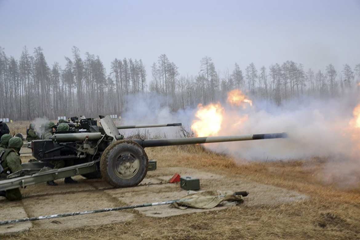 Eight 120mm antitank guns.