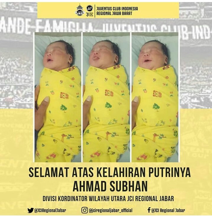 Selamat berbahagia salah satu famiglia <a href="/JCI_CIKAMPEK/">JCI chapter Cikampek</a>  bpk <a href="/ciank_ale/">Ale Ciank</a> .
putri kembali Alhamdulillah semoga menjadi anak yang berbakti dan Sholehah.