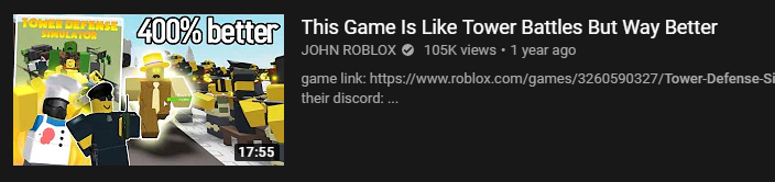 Gdi On Twitter Also 1 Year Since My First Video On Tds - john roblox tower defense simulator admin