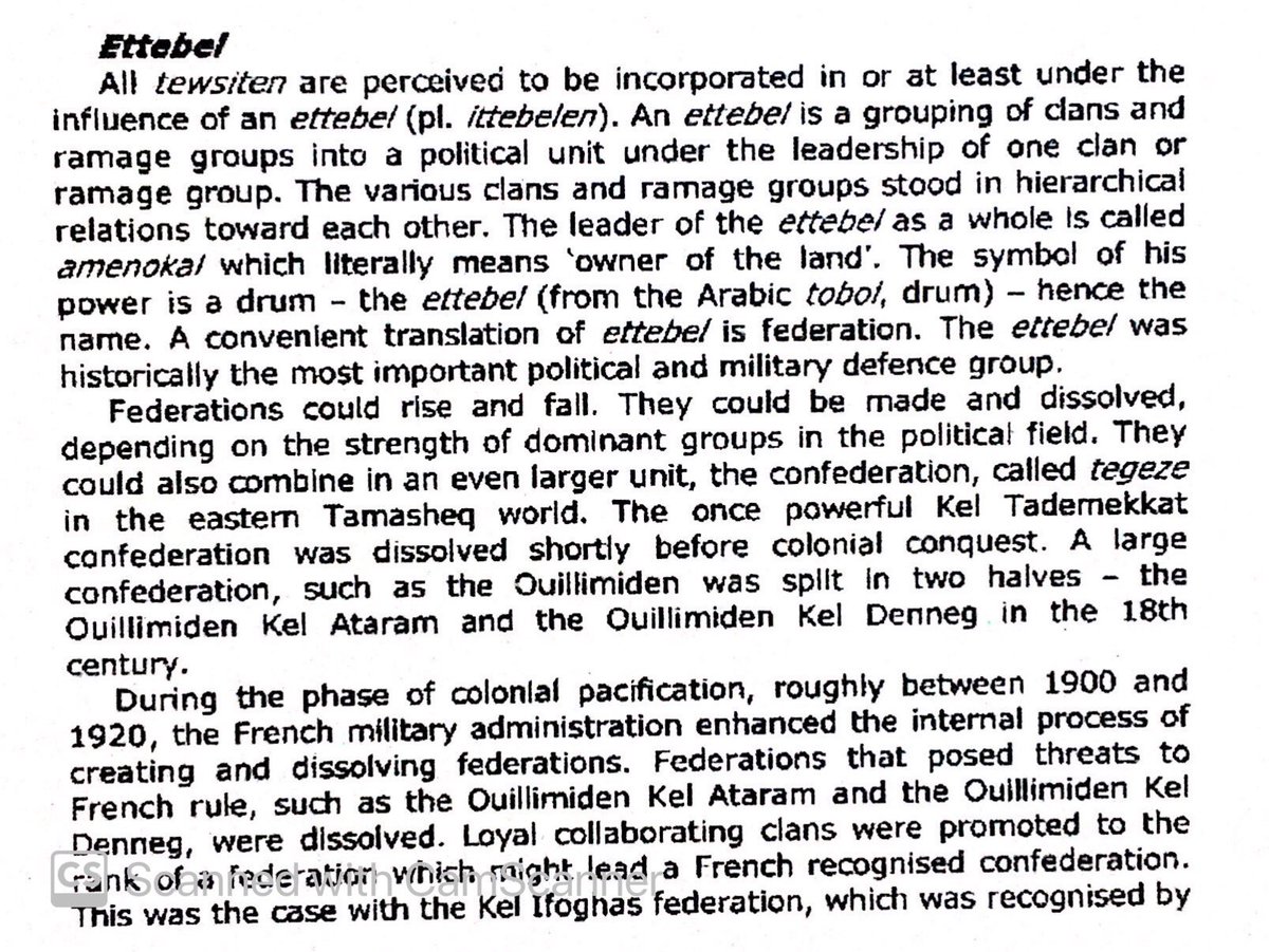 Tuareg clans would form federations under an Amenokal to coordinate their political relations & wars.