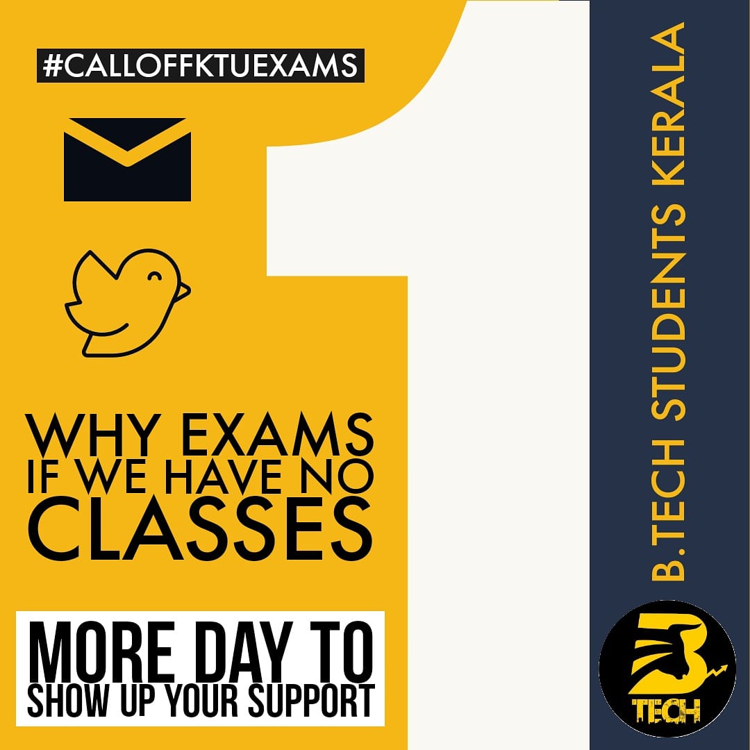 Btech_StudentsK's tweet photo. #calloffktuexams 
Mass Tweet &amp; Mail for the last day! https://t.co/fkaABCqdmc