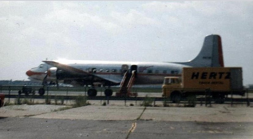 The Monkees’ airplane in Chicago, 1967