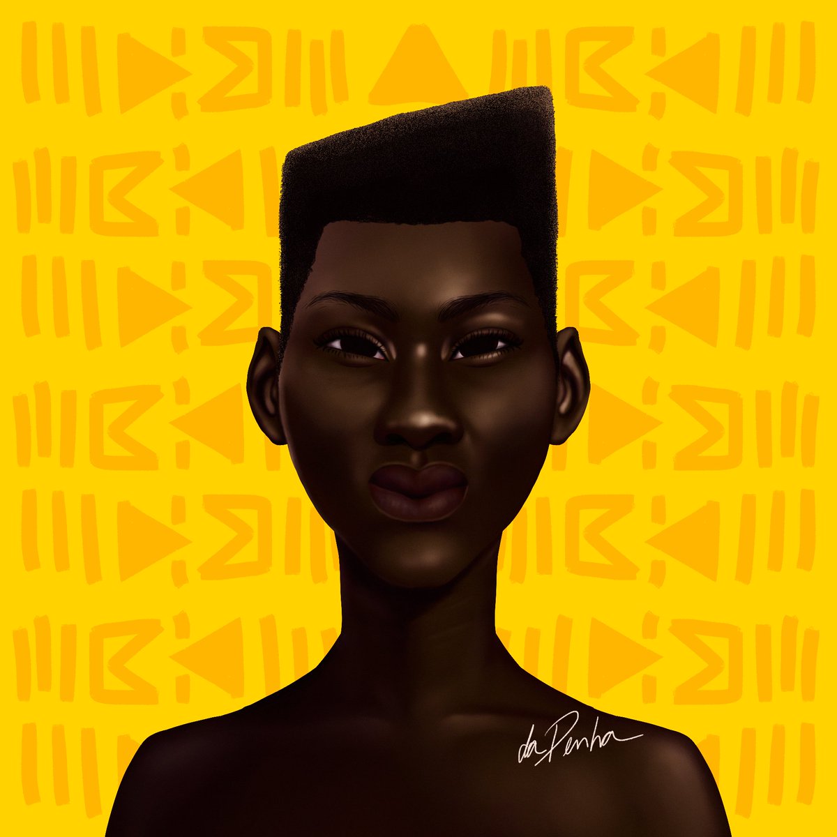 dapenhaaqui's tweet photo. Fiz esse estudo de pele ✨ #darkskinmagic #blackart https://t.co/h5EBNNaI3j