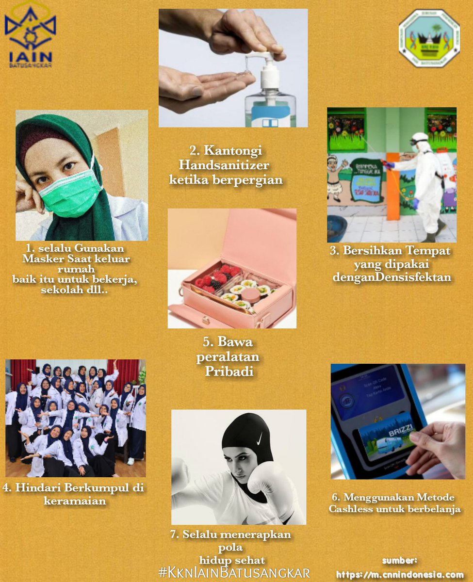 nofi_reza's tweet photo. Assalamualaikum Semua 🔊😉
Poster ke -3 Reza ini tentang Tips cara menghadapi New Normal. Jangan lupa tinggalkan jejak komentar nya yah, dan bantu untuk like dan sharenya, karena bagi setiap umat membantu umatnya itu merupakan sedekah.  Terimakasih 
#KknIainBatusangkar2020
#kkn https://t.co/aDiF5PYipv