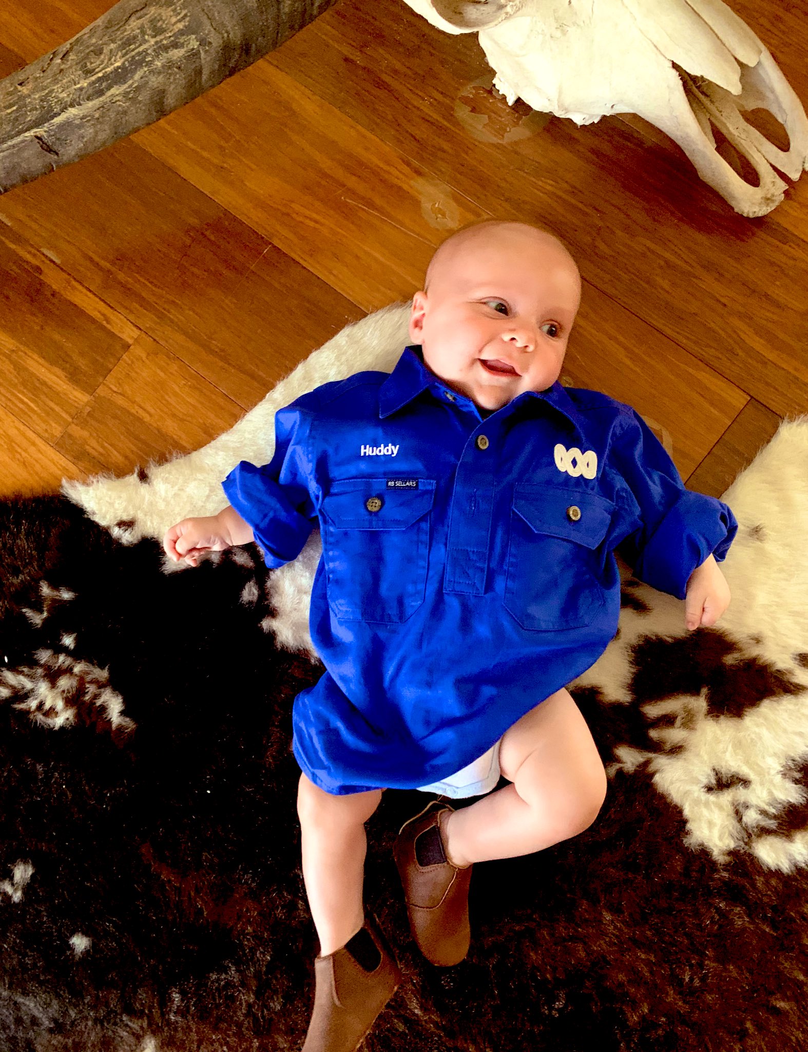 Kristy O'Brien on X: Is 8 weeks too young for a Cadetship w @abclandline?  Baby Hudson is geared up & ready to go bush! 😂 awesome shirt @abcdarwin 👍   / X