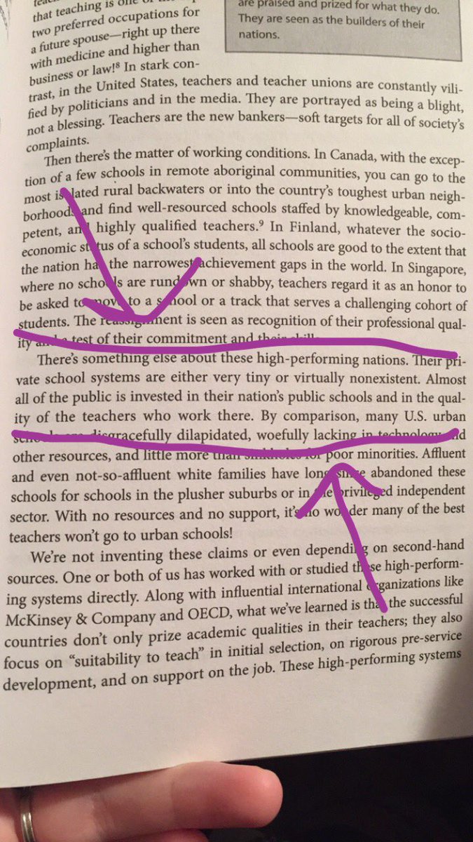 MrsRiddle5's tweet photo. @Alberta_UCP @AdrianaLaGrange Did you look to the countries with the best education systems in the world? Because they believe every child should be given the same great education with equally funded schools. This is from “Professional Capital” by Hargreaves and Fullan. https://t.co/HgN2KfAcgU