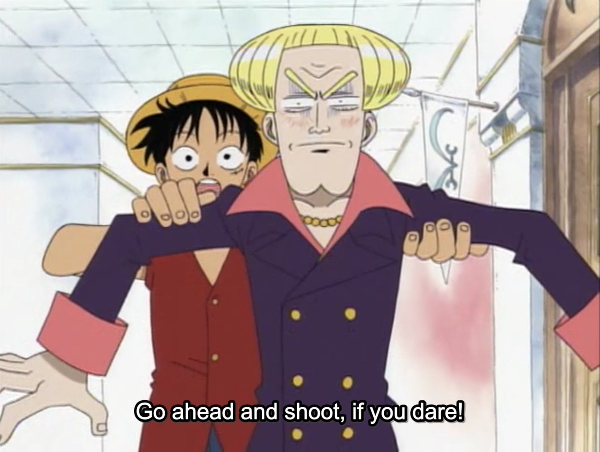 Don't forget Luffy isn't the hope of the universe, ally to good, nightmare to you. He's still a pirate, and doesn't play by the rules. Also this is just really funny.
