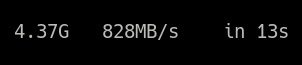 fsmgnz's tweet photo. This work was completed successfully.

Initial speed testing looks good, we can now pull traffic between our two nodes at 828 megabytes per second! https://t.co/q9IzJBewvf