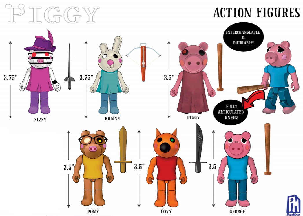 Minitoon On Twitter Here S Some More Upcoming Stuff That Will Soon Drop At Https T Co Keae6mefww Action Figures Thanks To Phatmojo For Making This Possible Once Again Really Excited To Get These And The - roblox piggy plush release date